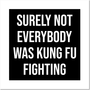 Surely Not Everybody Was Kung Fu Fighting Funny Posters and Art